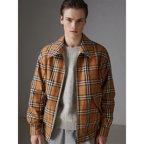 burberry rainbow vintage jacket|burberry vintage check hooded jacket.